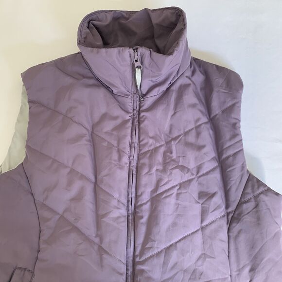 Vintage Columbia Puffer Vest Women S Purple Quilted Zip Activewear Gorpcore Warm - Picture 3 of 11